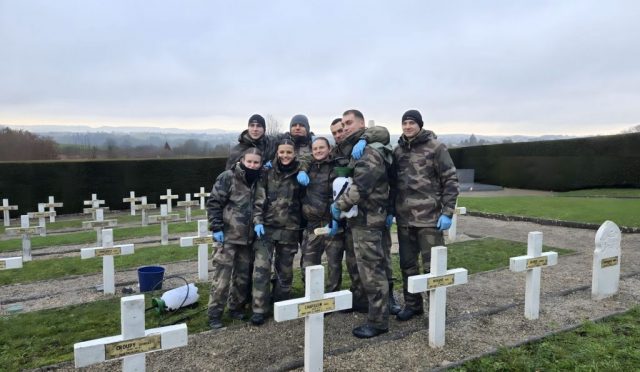 Carré militaire de Langres, élèves gendarmes (photo C. Michelot Le Journal de la Haute-Marne)