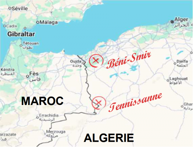 carte combats en Algérie